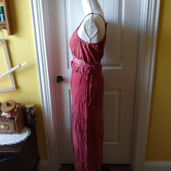 NWT Mustard Seed Boho Lace Tie Waist Maxi Dress XS - Picture 9 of 9